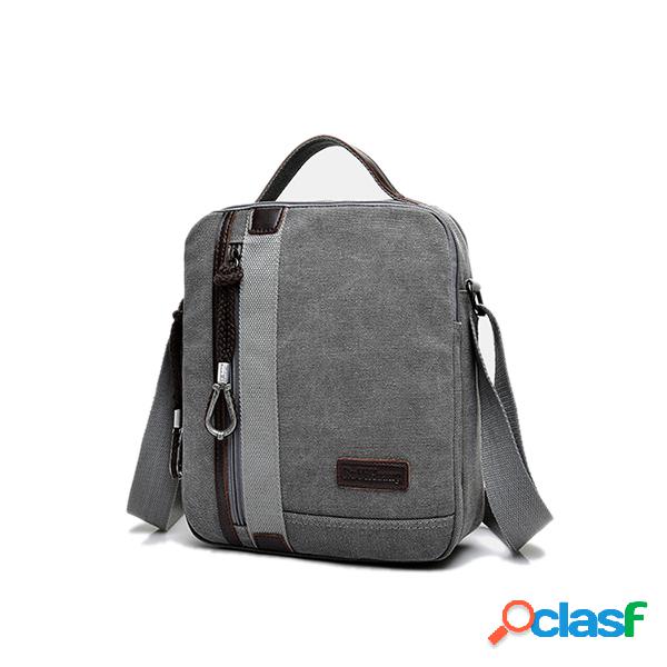 Bolsa Transversal Impermeável Casual Vintage de Lona