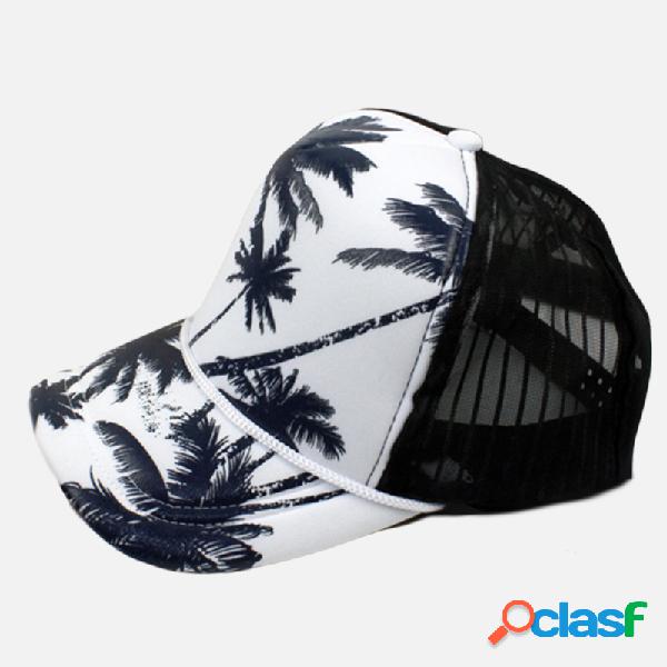 Boné de pára-sol dos homens impresso Coco árvore boné de
