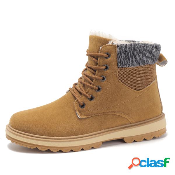Botas de tornozelo de homens Top Top Warm Plus Ankle Boots