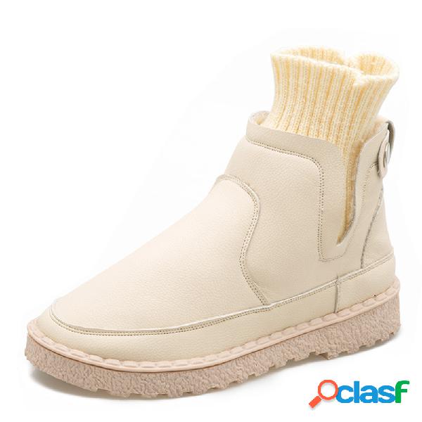Botas planas de emenda de confecção de malhas Wearable do