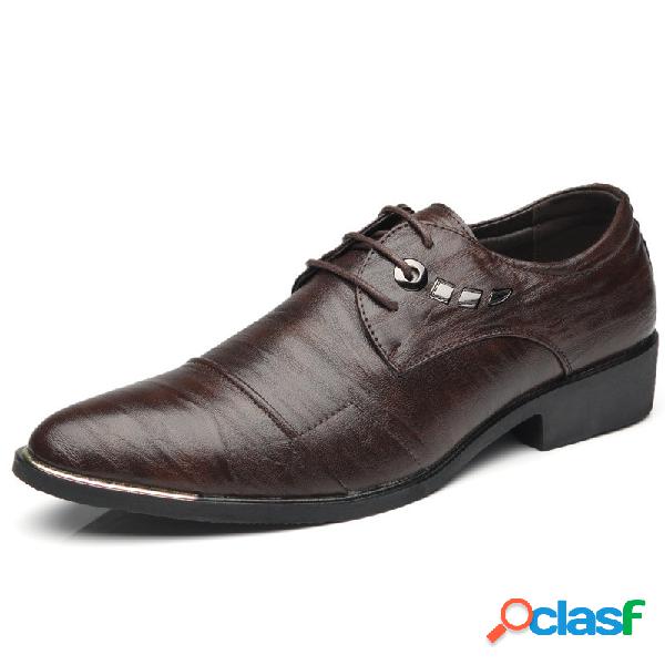 Calçado Formal Cap Toe Bico Apontado com Cadarço Masculino
