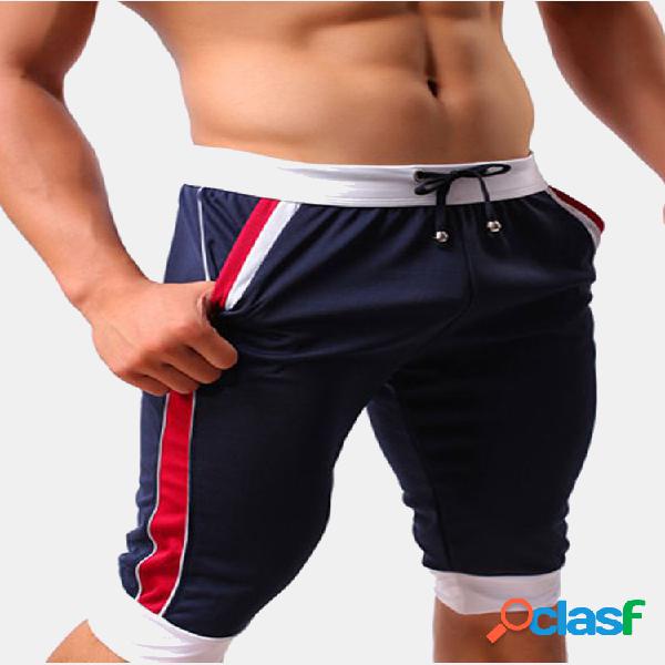 Calções Casual Drawstring tapa joelho Slim Fit Athleisure