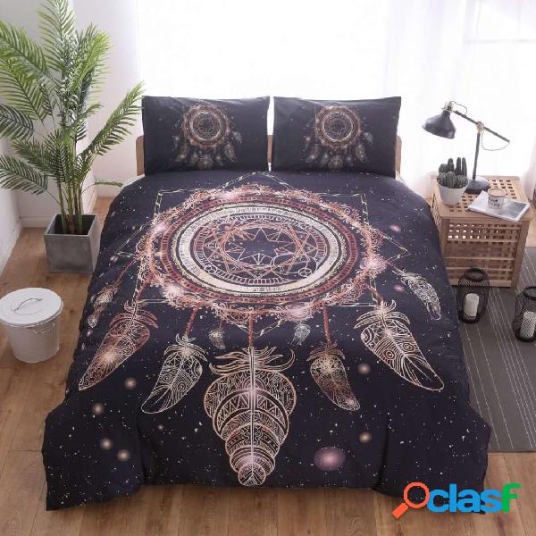 Cama Dreamcatcher Edredão Quilt Cover 3PCS Set Single /