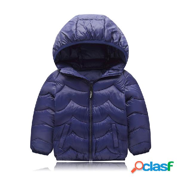 Casaco de inverno para crianças de Parkas de penas leves de