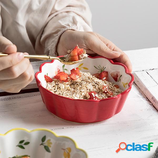 Cerâmico Tigela De Salada De Frutas Bonito Ins Bowl