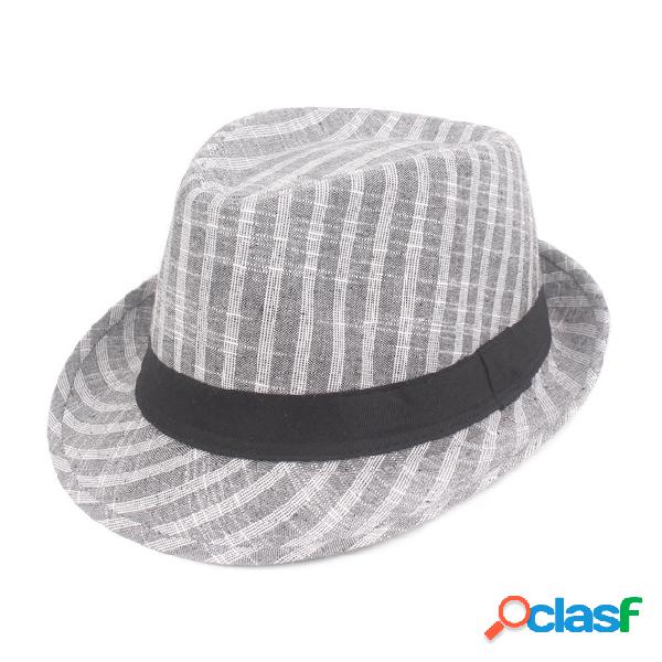 Chapéu Jazz retrô listrado dos homens Chapéu Chapéu de