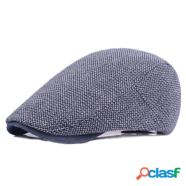 Chapéu de algodãoi com cor Sólido Pára-Beret Chapéu