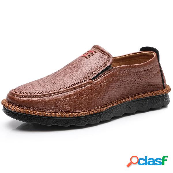 Chinelo de couro confortável de microfibra Soft de homens