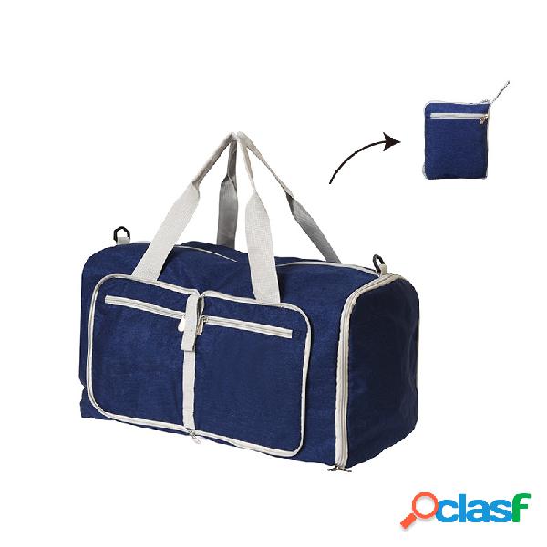 Cor sólida dobrável Aptidão Bolsa Viagem de grande