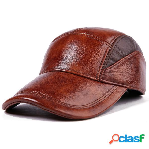 Couro Chapéu Novo Couro dos homens Chapéu Couro dos homens