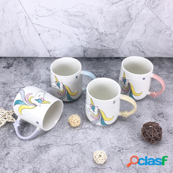 Dos desenhos animados Cerâmico Unicorn Caneca Café Da