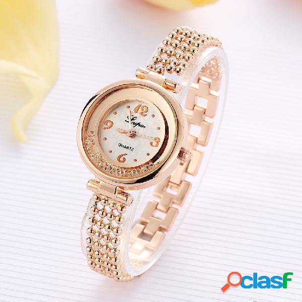 Elegante Design brilhando mulheres pulseira de relógio de