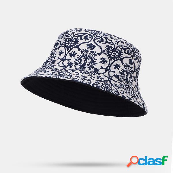 Estilo Chinês Azul E Branco Porcelana Pescador Chapéu