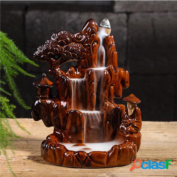 Fambe Ceramic Mountain Água Velho homem Fumaça Backflow