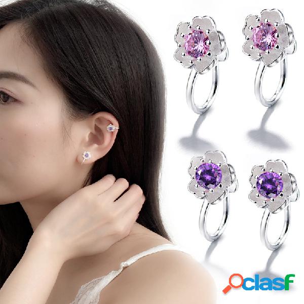 Flor de Cerejeira bonito Sem Brincos Clipe Piercing