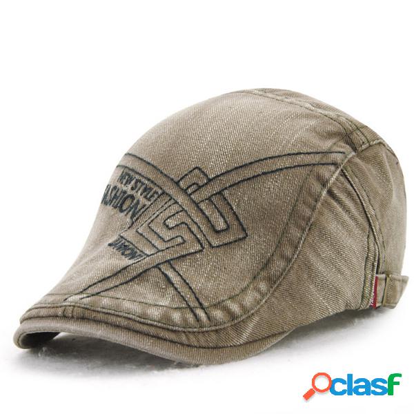 Homens Mulheres Algodão Lavado Beret Cap Bordado Golf Golf