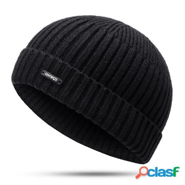 Homens Mulheres Casal Malha Mistura De Lã Gorro Skullcap