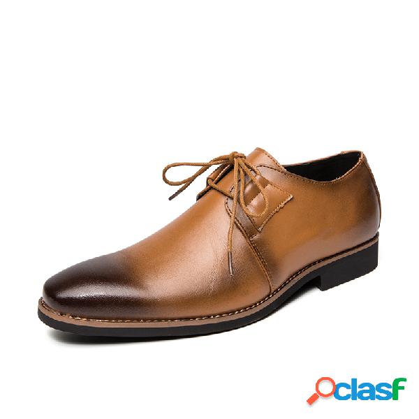 Homens vintage sapatos confortáveis derby atam sapatos