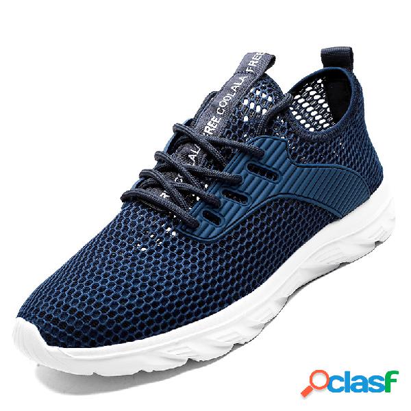 Men Mesh Fabric Lightweight Breathable Sports Casual