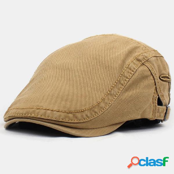 Mens Algodão Bordado Pintor Beret Caps Casual Outdoor Visor