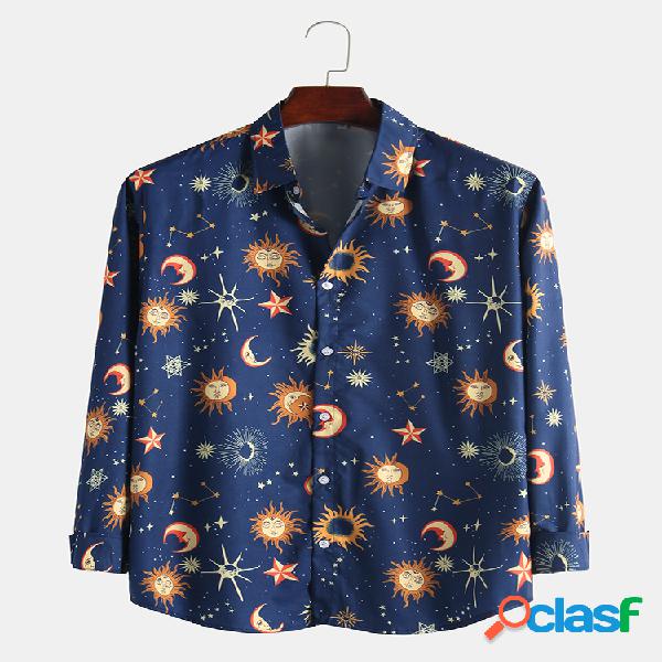 Mens engraçado dos desenhos animados sol estrela lua imagem