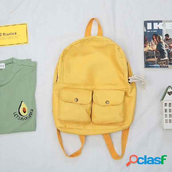 Mochila de lona multifuncional de grande capacidade