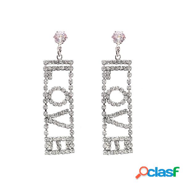 Moda Ear Gota Brincos S925 Sterling Silver Oco Geométrica