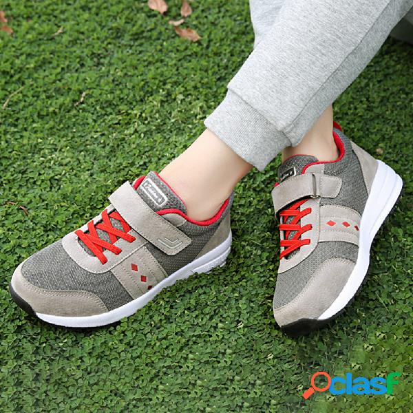 Mulheres que andam Soft Splicing Mesh Hook Loop Shoes