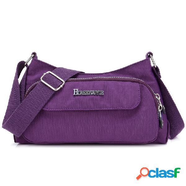 Mulheres sólido impermeável Bolsa Crossbody casual Bolsa