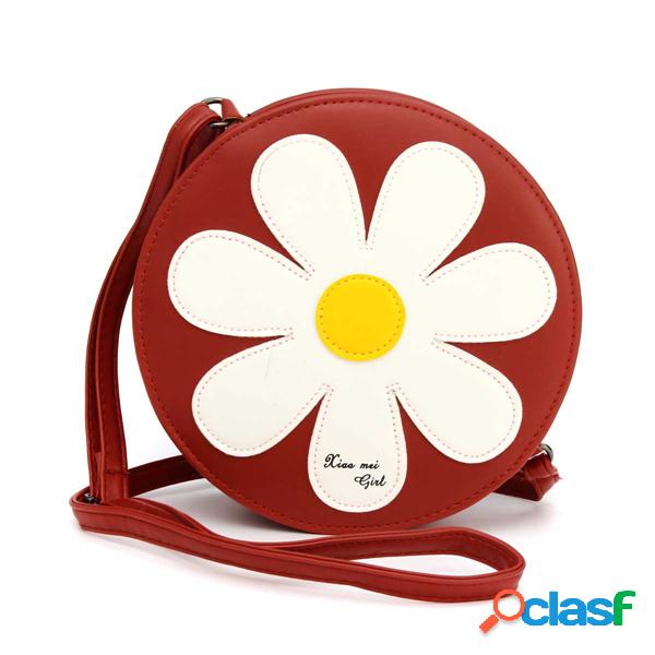 Nova elegante flor forma cadeia Crossbody Bolsa