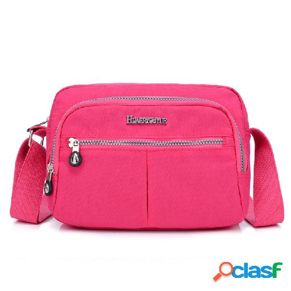 Ombro sólido impermeável das mulheres Bolsa Crossbody