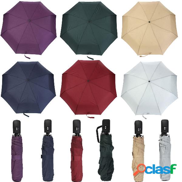 Parasol Folding Rain Umbrella Telescopic Auto Open Close Sun