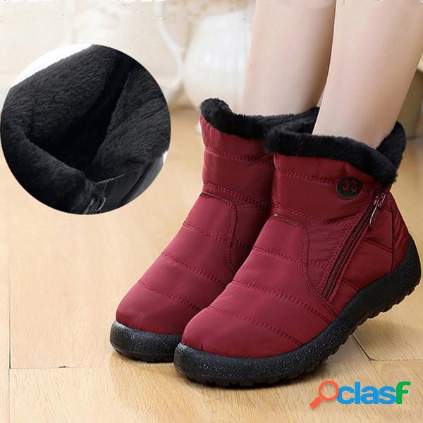Plus Tamanho Mulheres Waterproof Warm Soft Botas de inverno