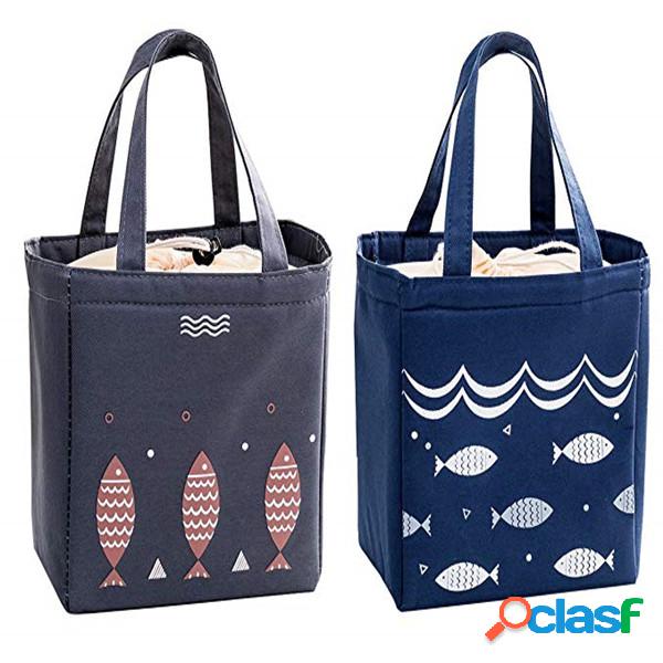 Sacola de almoço Drawstring Sacola isolada de refrigerador