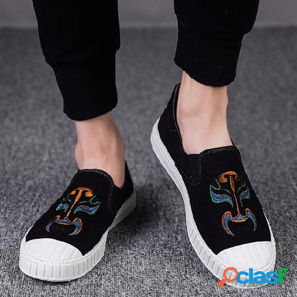Sapatas dos homens de moda de Nova Linha de Cor Bordado