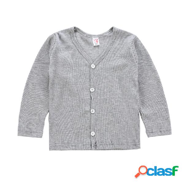 Soft Algodão Meninos Meninas Casaco Crianças Primavera