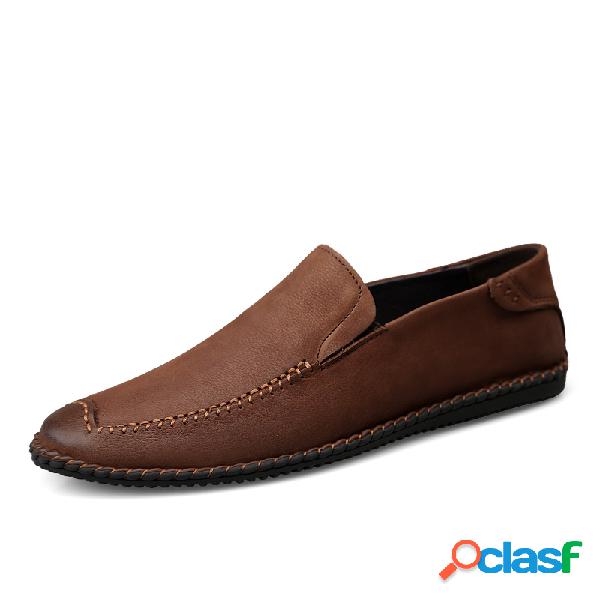 Tamanho grande homens cap toe Soft único deslizamento