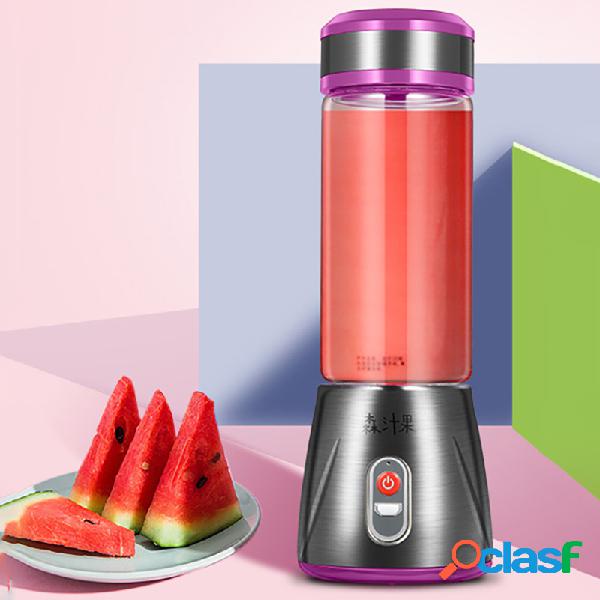 Vidro Elétrico Juicer Garrafa De Aço Inoxidável Máquina