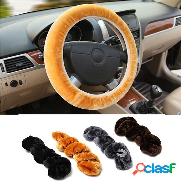 Warm Plush Inverno Car Volante Cobertura Soft Auto