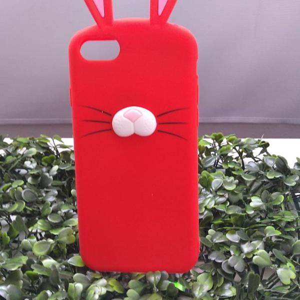Capinha IPhone 7 - Vermelho coelhinho