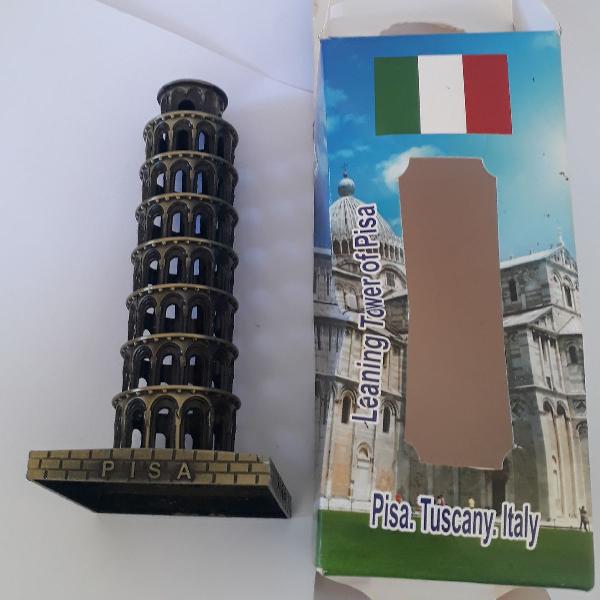 Miniatura da Torre Pisa Itália 15 Cm Aço