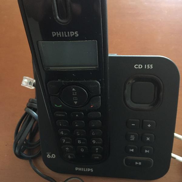 Telefone Sem Fio Philips Cd 155 Com Secretária Eletrônica