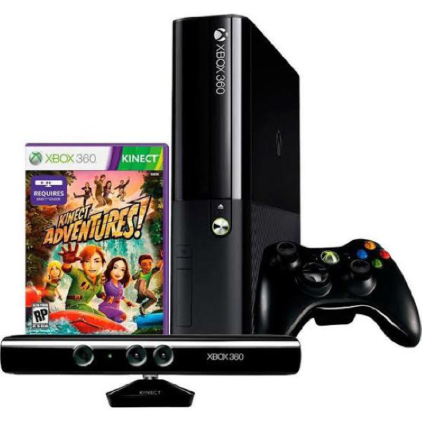 Xbox 360 250 gb+Kinect e controle sem fio e +2 jogos.