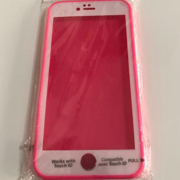 capa de silicone rosa pink para iphone 7/8 plus