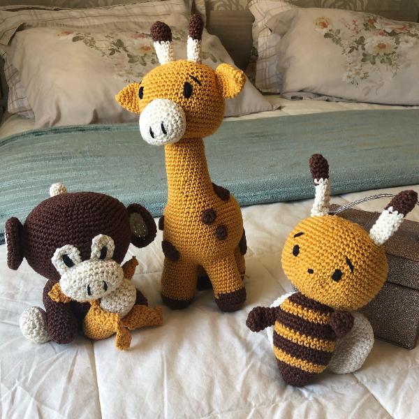 família simba amigurumi