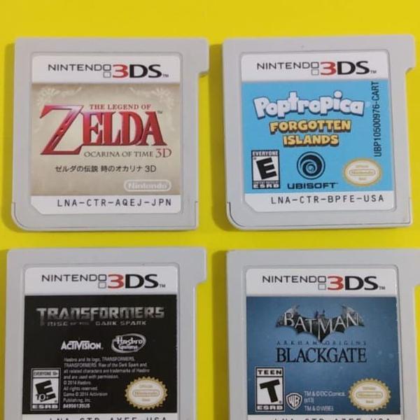 jogos nintendo 3ds zelda, transformers, poptropica, batman -