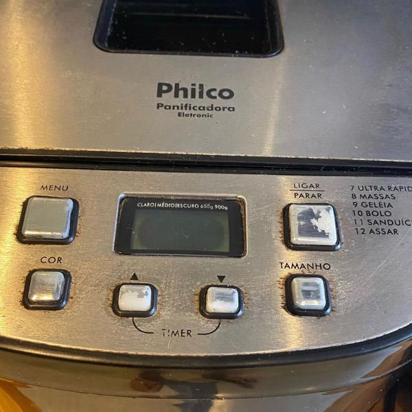 panificadora eletrônica philco com função timer