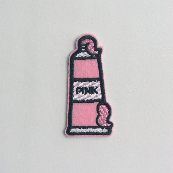 patch/bordado tinta rosa