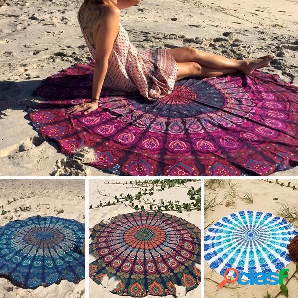 150cm bohemian estilo fino chiffon toalha de praia de yoga