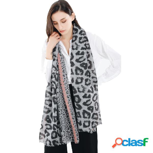 185 cm Mulheres Leopardo Macio E Confortável Algodão E